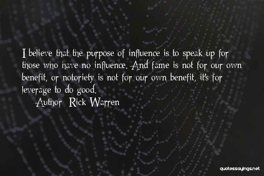 Influence And Quotes By Rick Warren