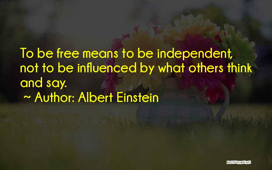 Influenced By Others Quotes By Albert Einstein