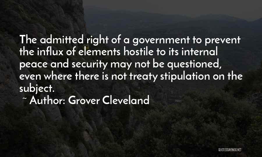 Influx Quotes By Grover Cleveland