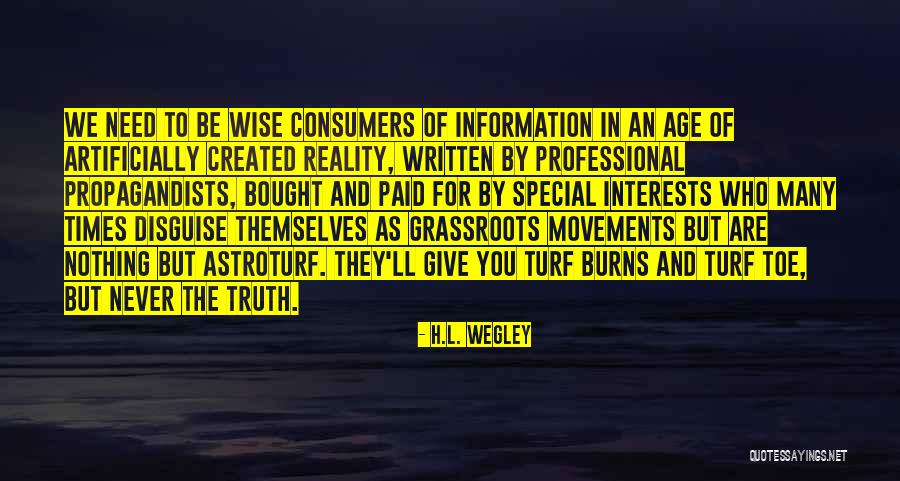 Information Age Quotes By H.L. Wegley