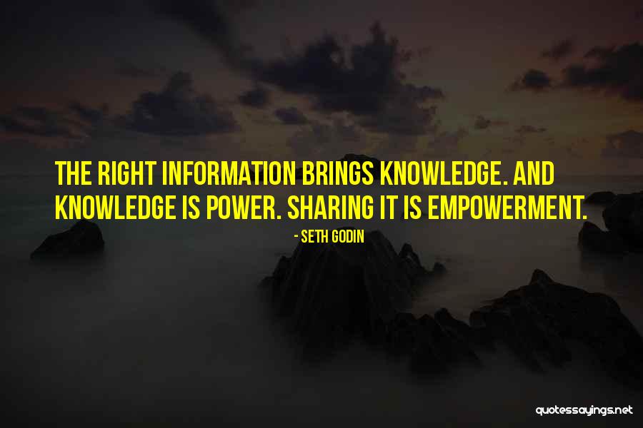 Information And Power Quotes By Seth Godin Information And Power Quotes By Seth Godin