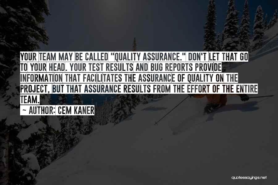 Information Assurance Quotes By Cem Kaner