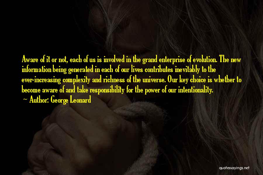 Information Is Power Quotes By George Leonard