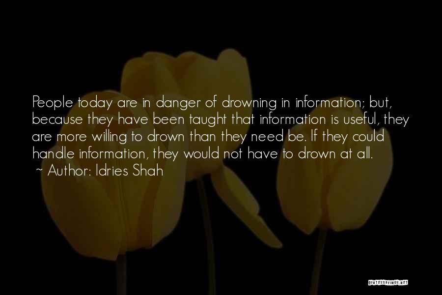 Information Overload Quotes By Idries Shah