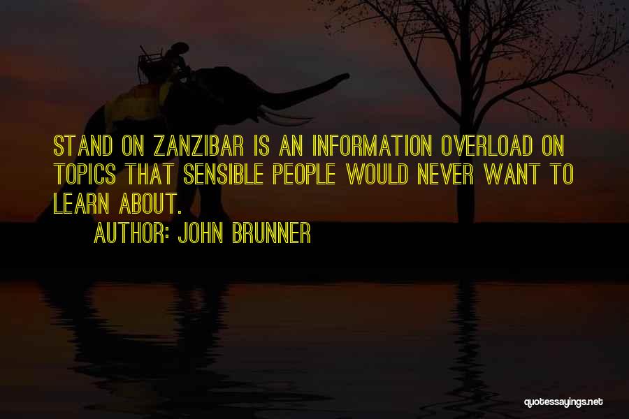 Information Overload Quotes By John Brunner