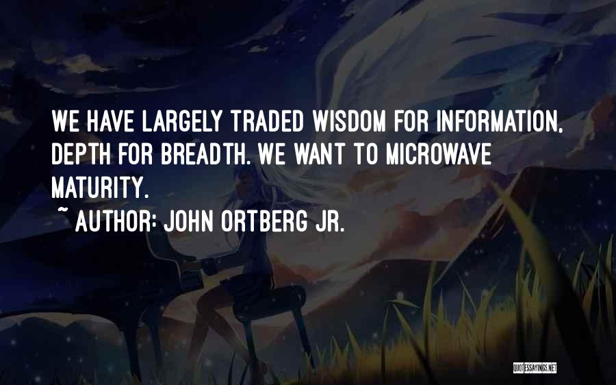 Information Overload Quotes By John Ortberg Jr.