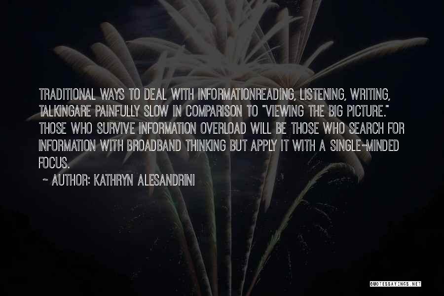 Information Overload Quotes By Kathryn Alesandrini