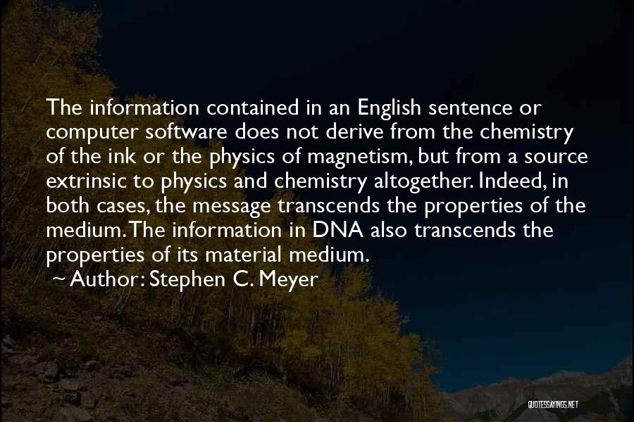 Information Science Quotes By Stephen C. Meyer