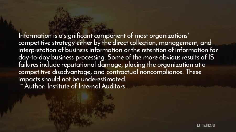 Information Security Management Quotes By Institute Of Internal Auditors