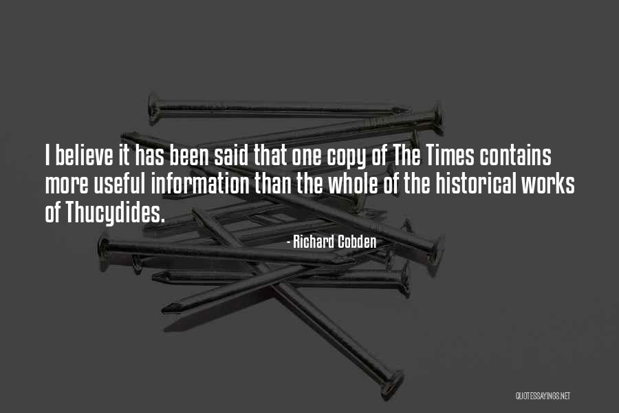 Information That Would Have Been Useful Quotes By Richard Cobden Information That Would Have Been Useful Quotes By Richard Cobden