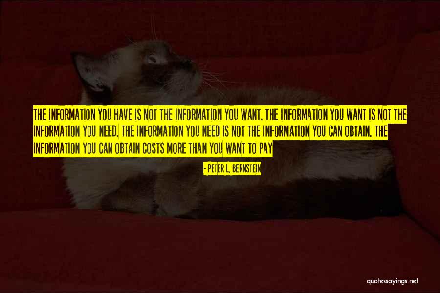 Information That You Obtain Quotes By Peter L. Bernstein Information That You Obtain Quotes By Peter L. Bernstein
