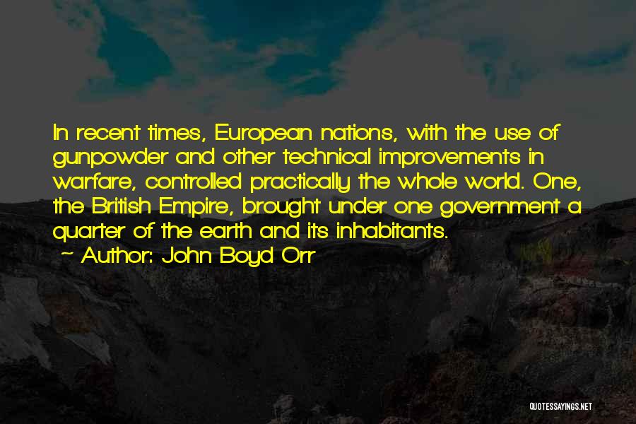 Inhabitants Quotes By John Boyd Orr