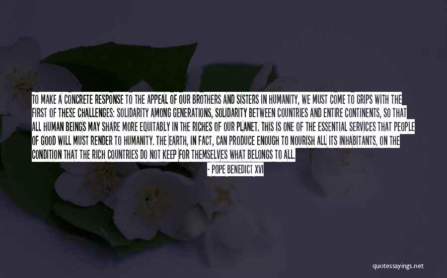 Inhabitants Quotes By Pope Benedict XVI Inhabitants Quotes By Pope Benedict XVI