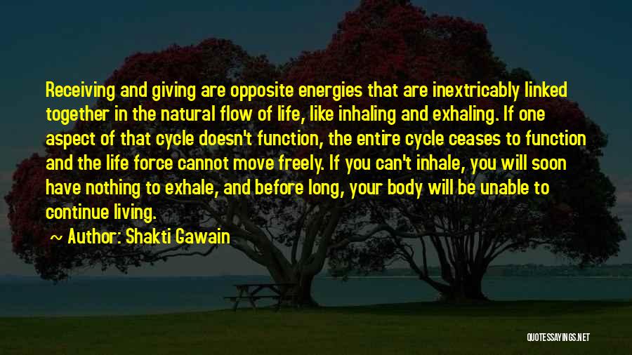 Inhale Life Quotes By Shakti Gawain