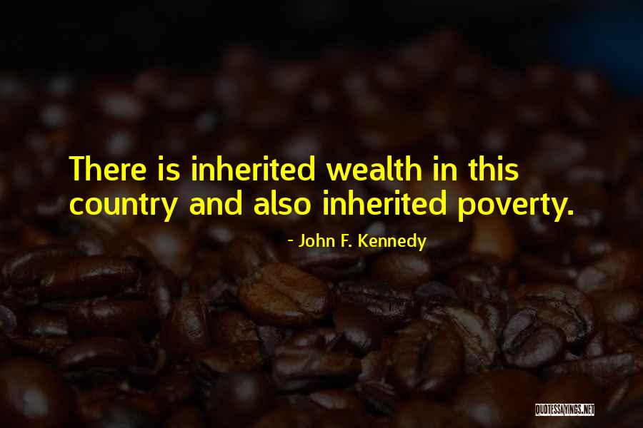 Inherited Wealth Quotes By John F. Kennedy