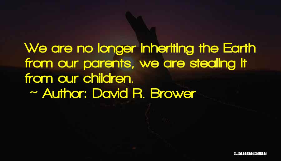 Inheriting The Earth Quotes By David R. Brower