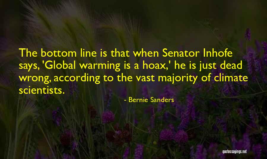 Inhofe Quotes By Bernie Sanders