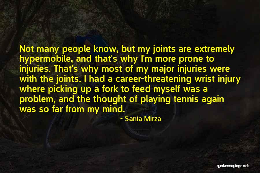 Injury Prone Quotes By Sania Mirza