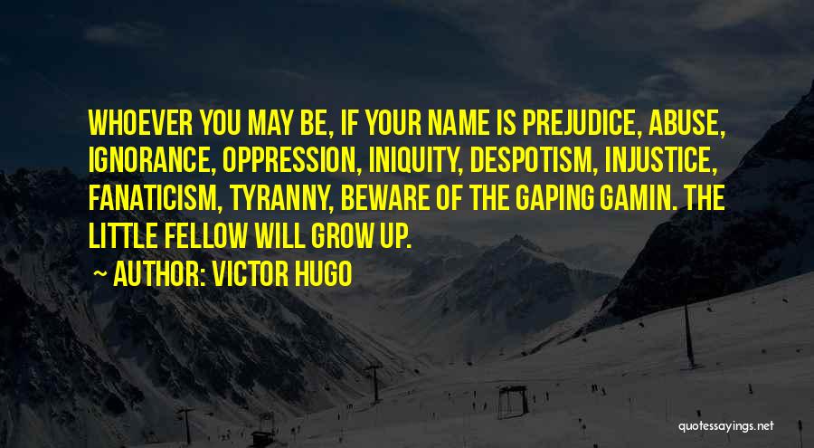 Injustice And Prejudice Quotes By Victor Hugo