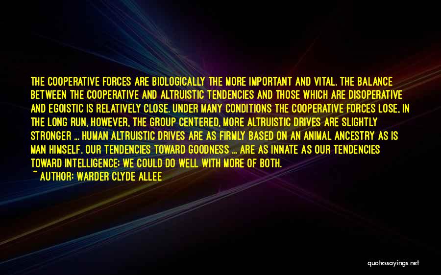 Innate Goodness Of Man Quotes By Warder Clyde Allee