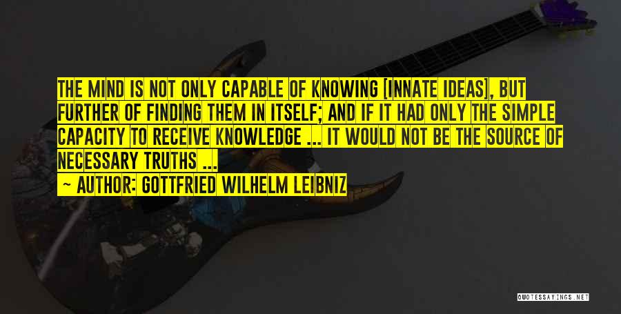 Innate Quotes By Gottfried Wilhelm Leibniz