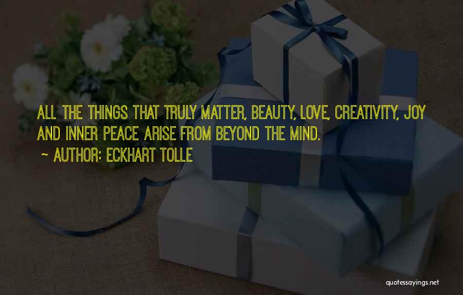 Inner Beauty And Peace Quotes By Eckhart Tolle