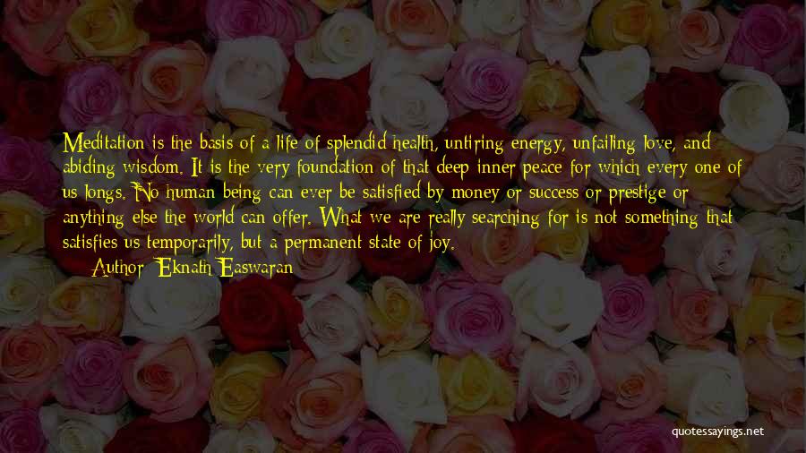 Inner Peace And Joy Quotes By Eknath Easwaran