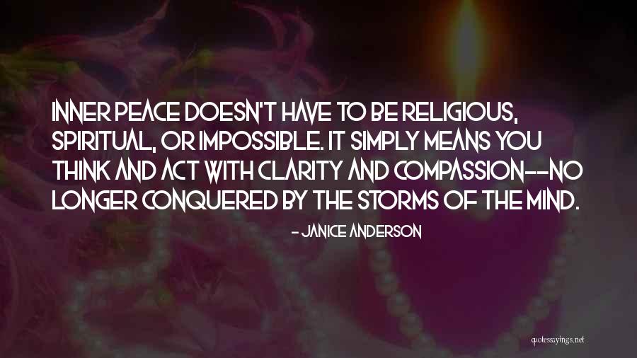 Inner Peace Of Mind Quotes By Janice Anderson