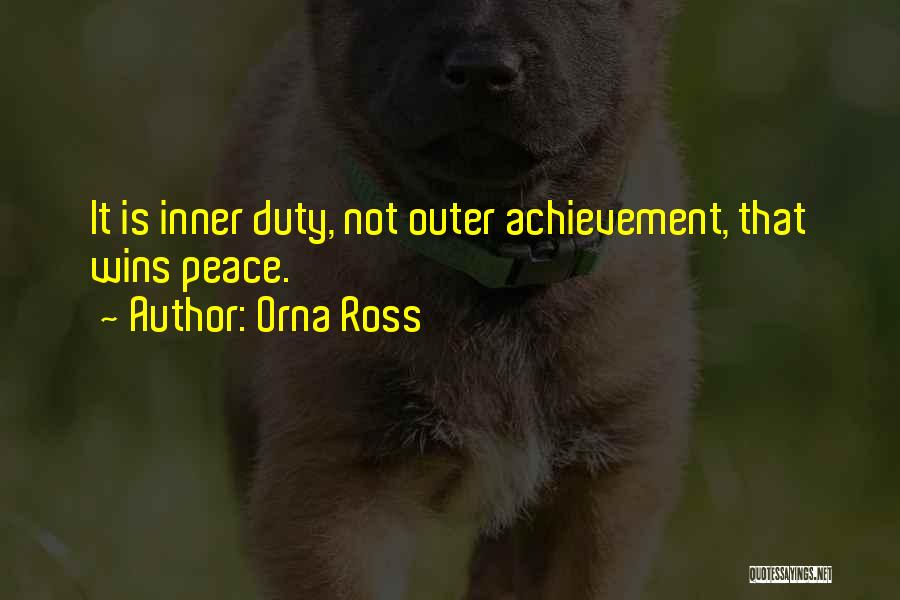 Inner Peace Quotes By Orna Ross