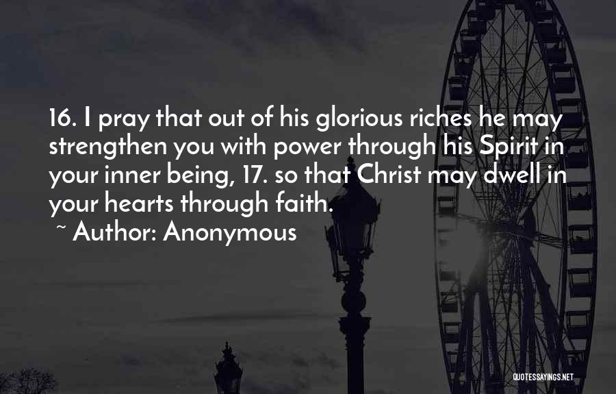 Inner Riches Quotes By Anonymous Inner Riches Quotes By Anonymous