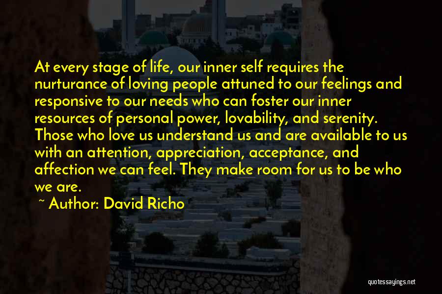 Inner Self Love Quotes By David Richo