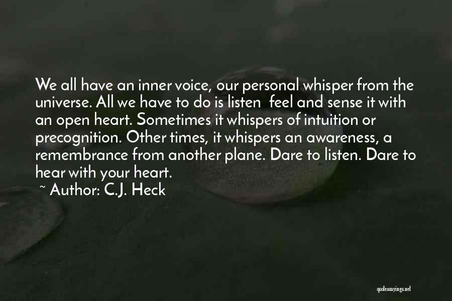 Inner Sense Quotes By C.J. Heck