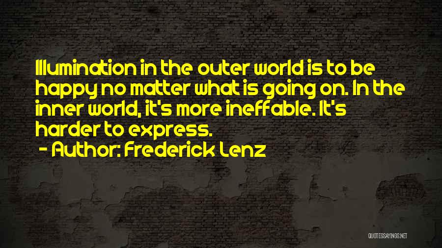 Inner World Outer World Quotes By Frederick Lenz