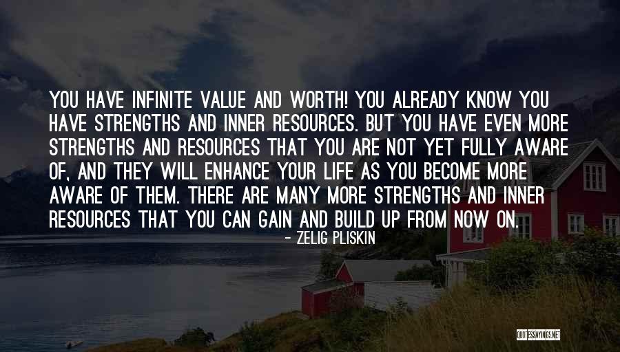 Inner Worth Quotes By Zelig Pliskin Inner Worth Quotes By Zelig Pliskin