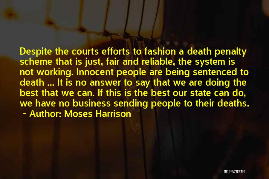 Innocent Death Penalty Quotes By Moses Harrison