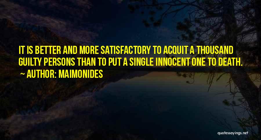 Innocent Person Quotes By Maimonides