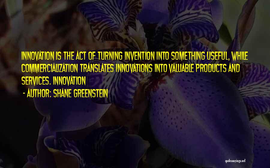 Innovation And Invention Quotes By Shane Greenstein