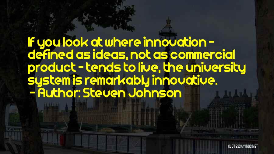 Innovation Ideas Quotes By Steven Johnson