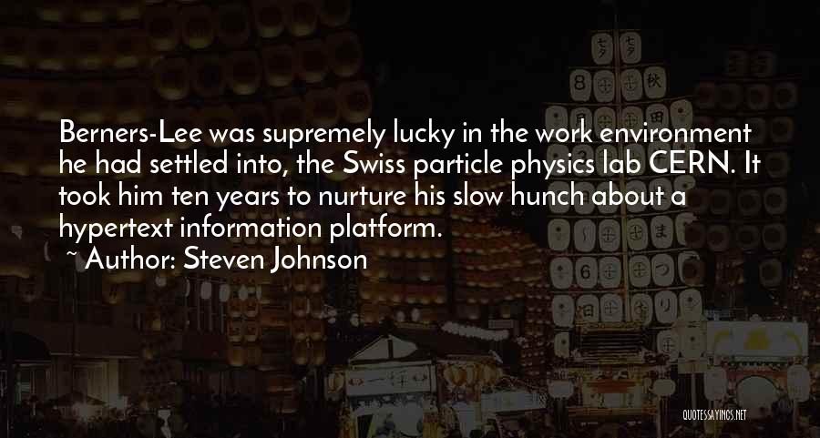 Innovation Ideas Quotes By Steven Johnson