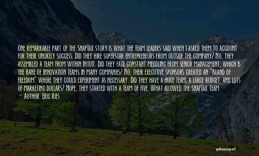 Innovation Management Quotes By Eric Ries