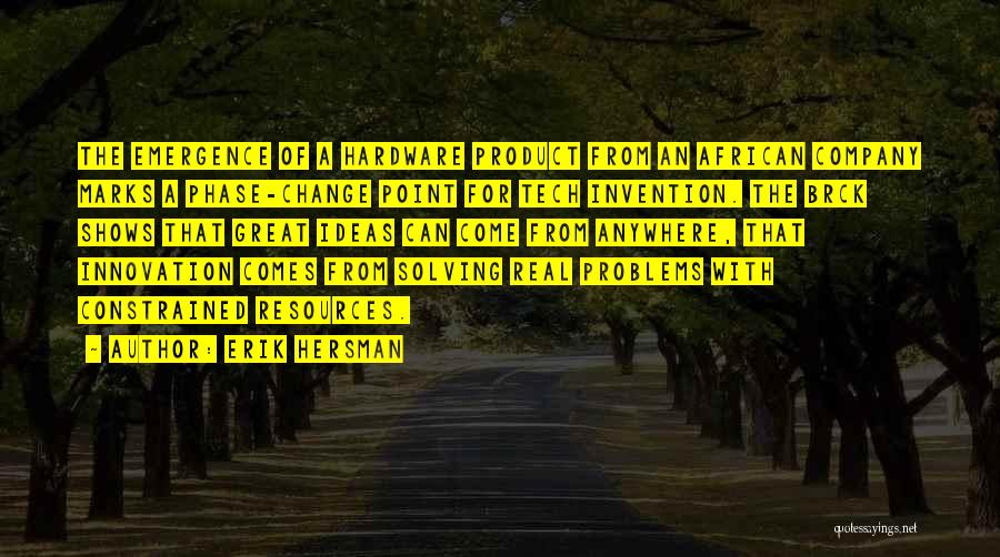 Innovation Product Quotes By Erik Hersman