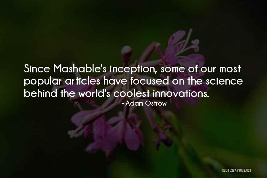 Innovations Quotes By Adam Ostrow Innovations Quotes By Adam Ostrow