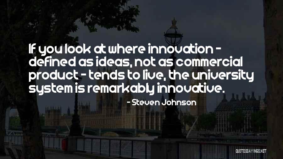 Innovative Ideas Quotes By Steven Johnson