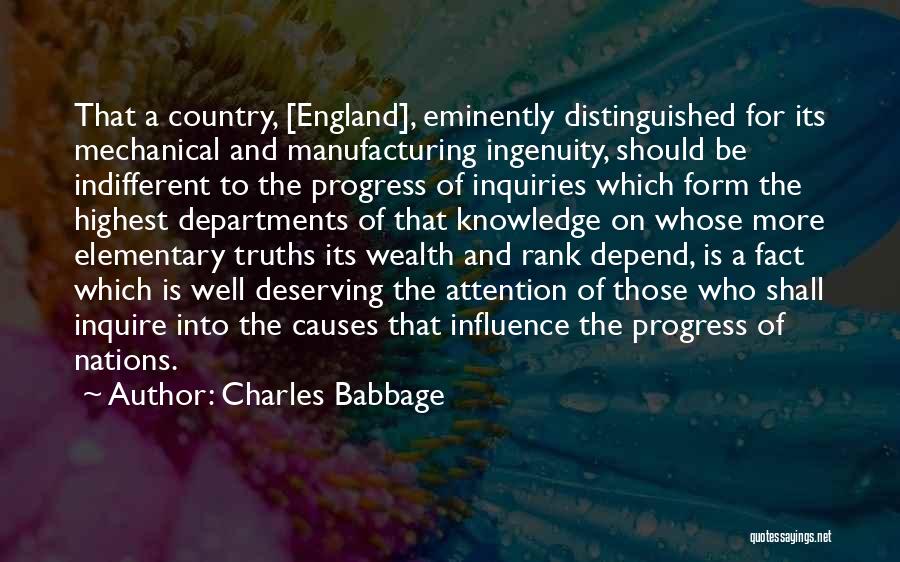 Inquiries Quotes By Charles Babbage