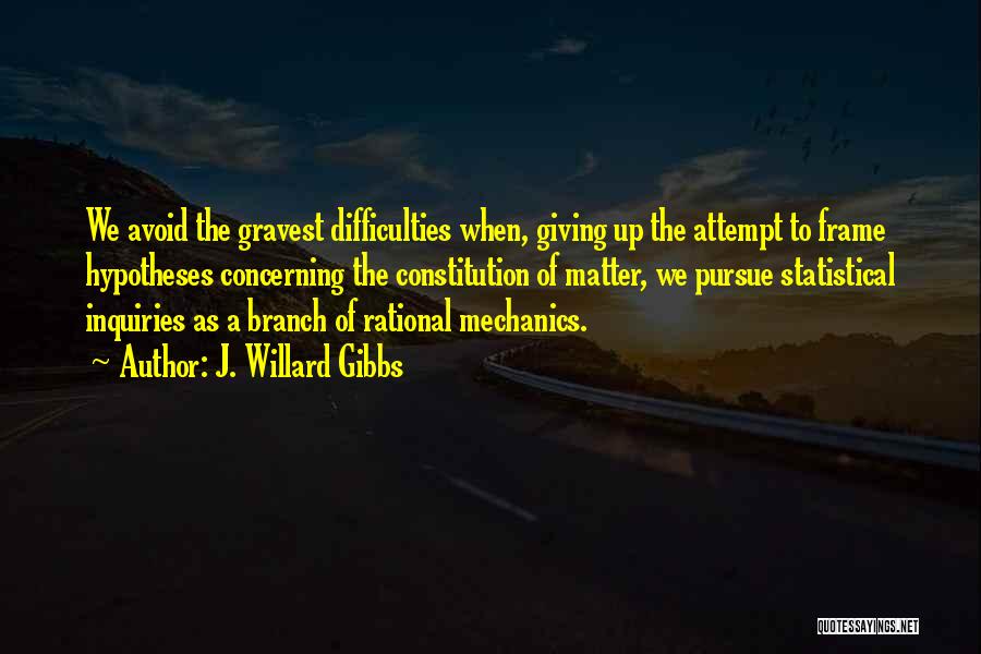 Inquiries Quotes By J. Willard Gibbs