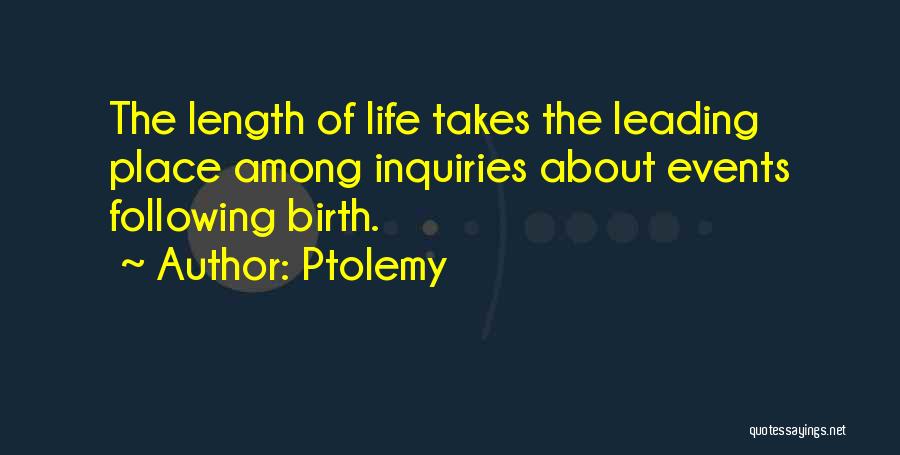 Inquiries Quotes By Ptolemy