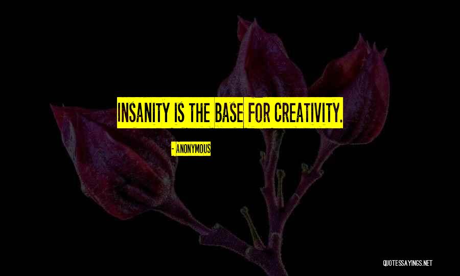 Insanity And Creativity Quotes By Anonymous Insanity And Creativity Quotes By Anonymous