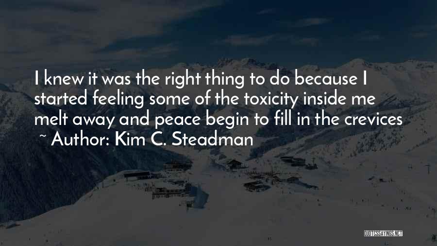 Inside Peace Quotes By Kim C. Steadman