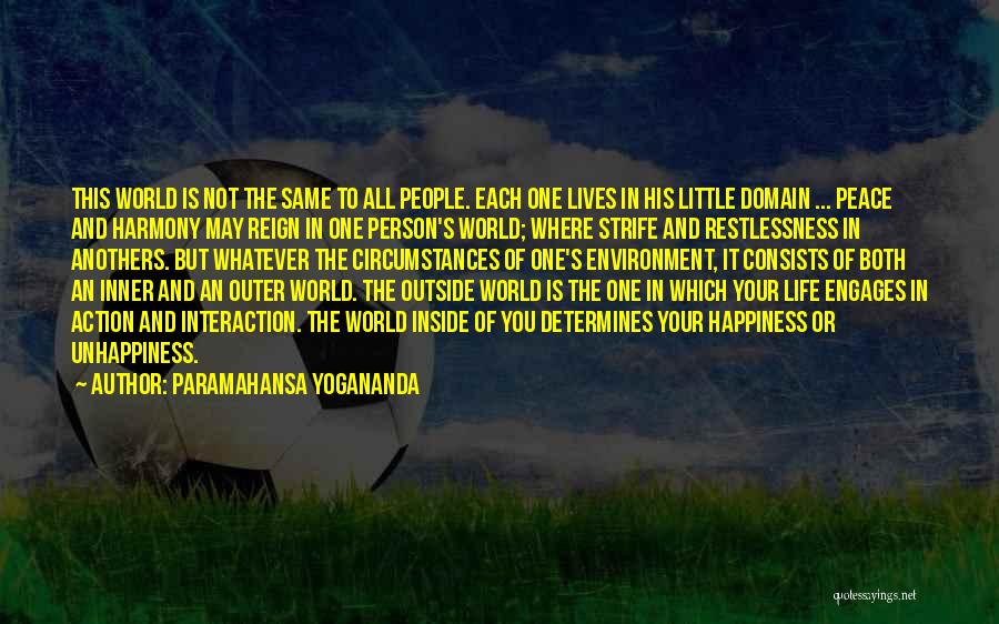 Inside Peace Quotes By Paramahansa Yogananda