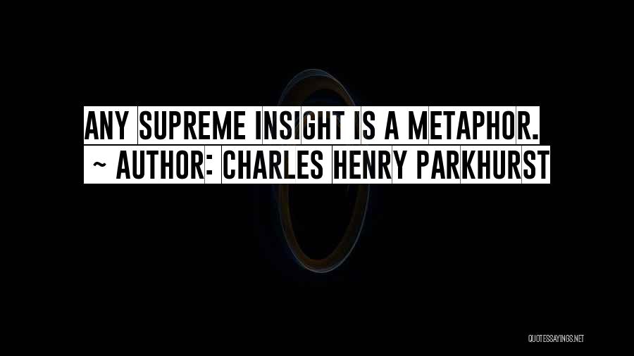 Insight Quotes By Charles Henry Parkhurst